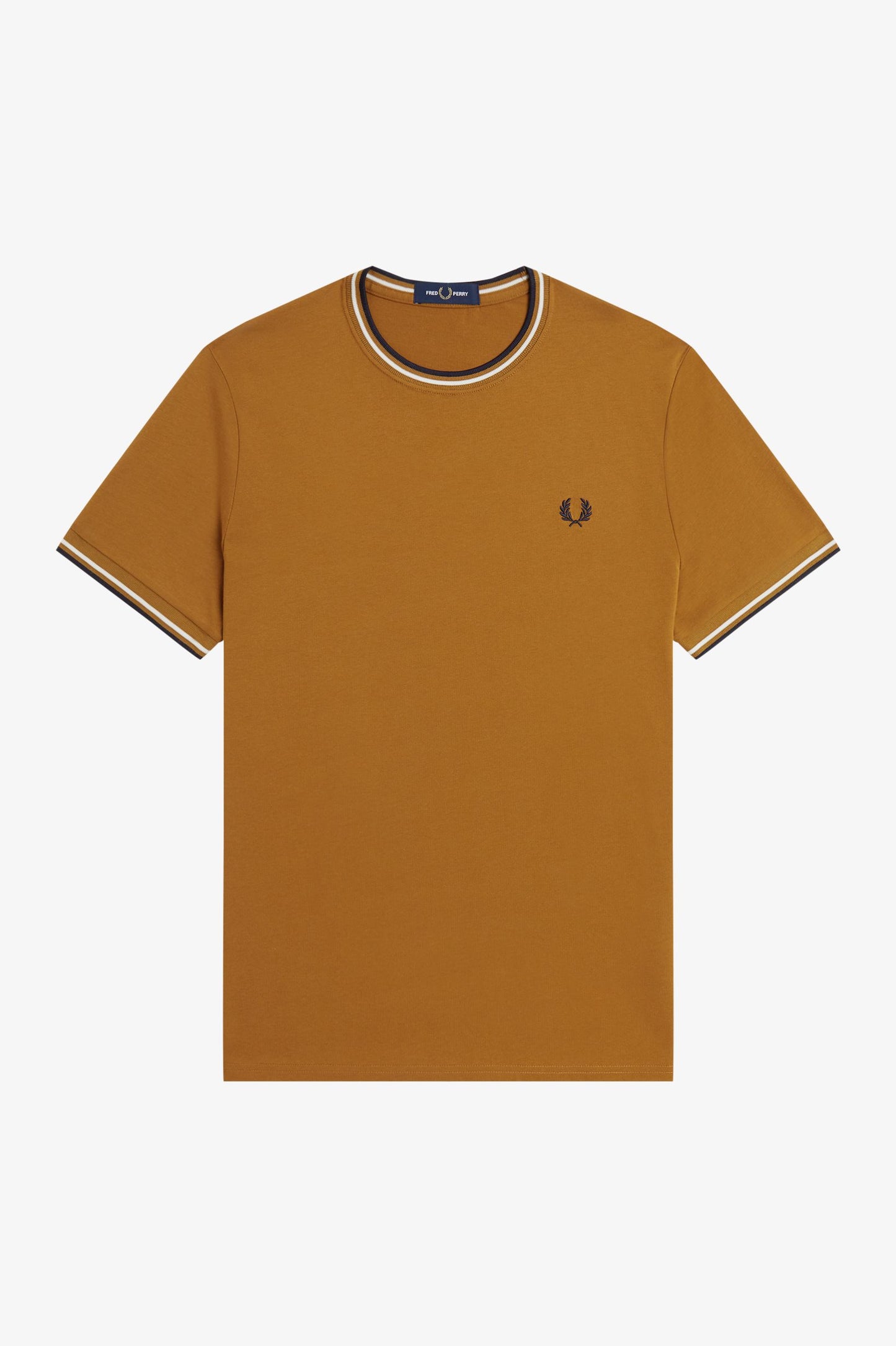 Fred Perry tshirt M 1588 kleur V46 caramel