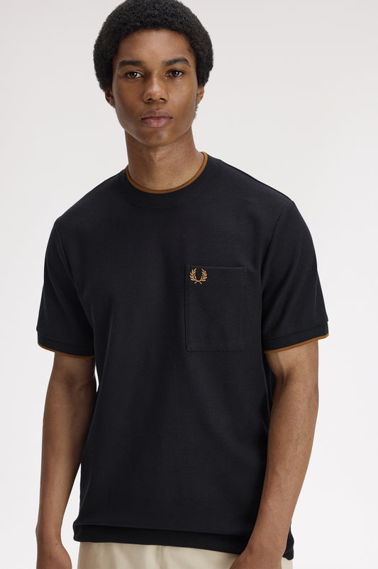 Fred Perry tshirt M 2395 kleur 102 black