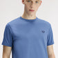 Fred Perry tshirt M 3519 kleur 27A ace blue