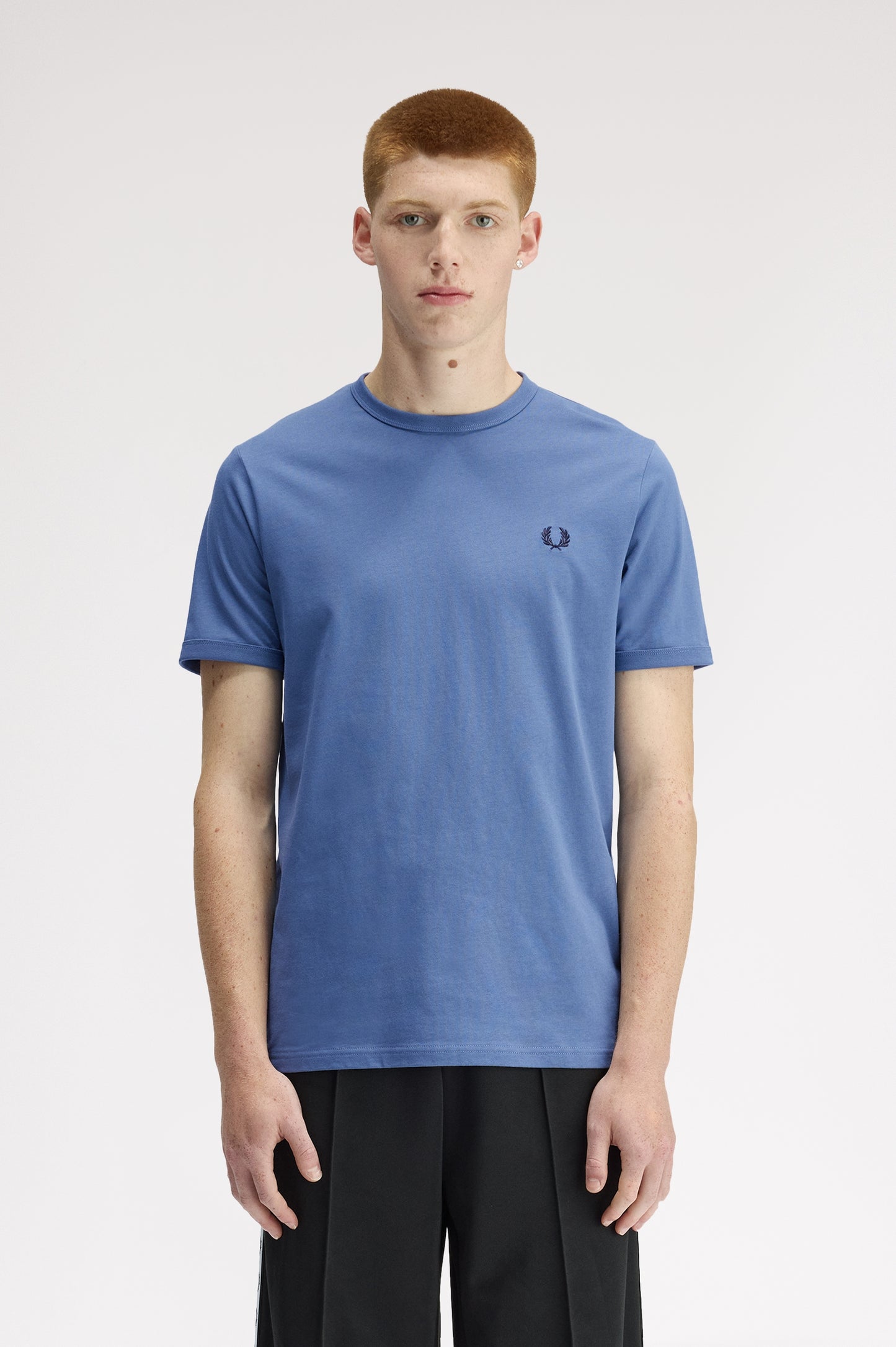 Fred Perry tshirt M 3519 kleur 27A ace blue