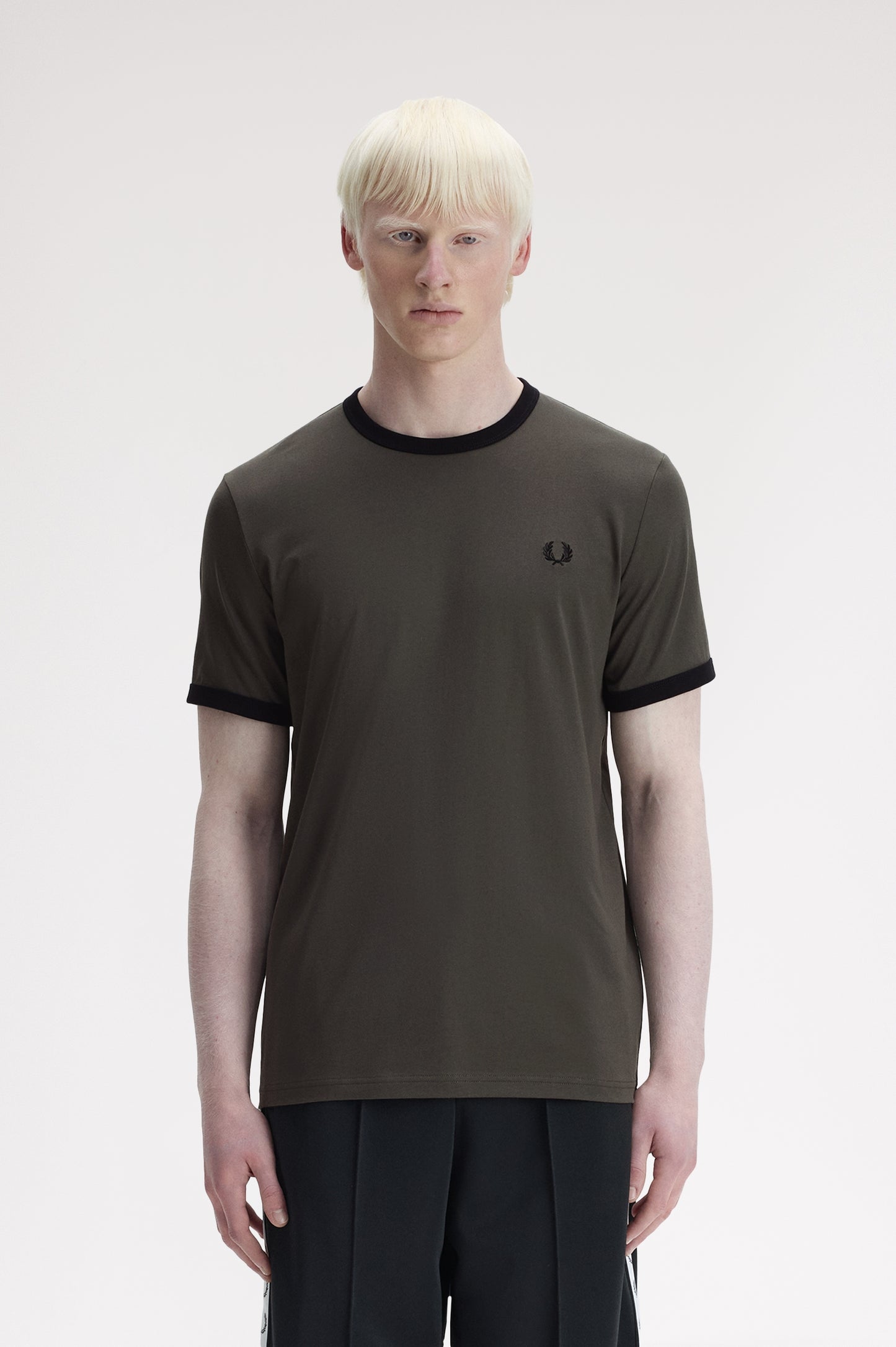 Fred Perry tshirt M 3519 kleur U70 greenblack