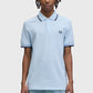 Fred Perry polo M 3600 knitted polo kleur 96A lichtblauw
