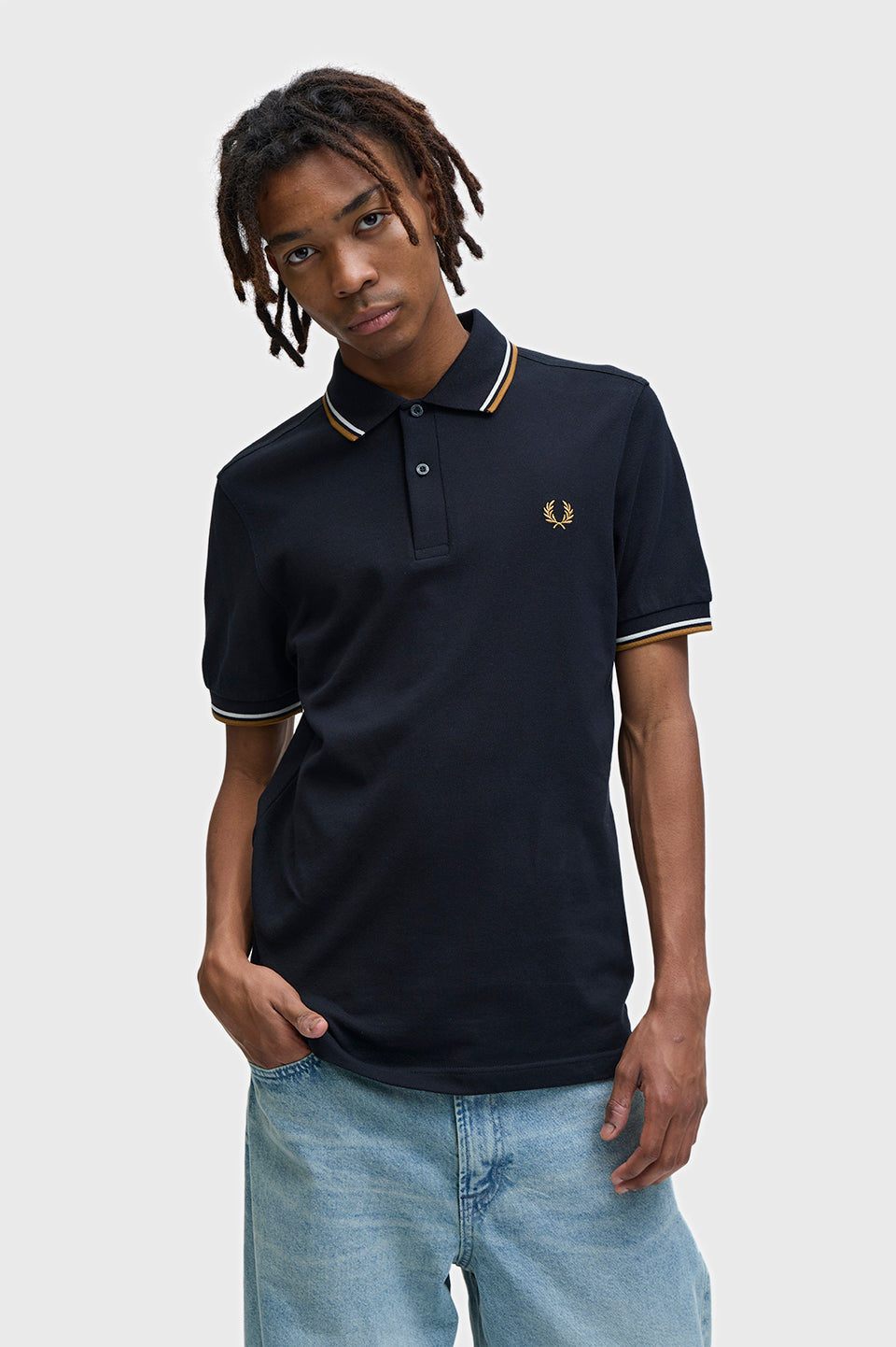 Fred Perry polo M 3600 knitted polo kleur P69 black