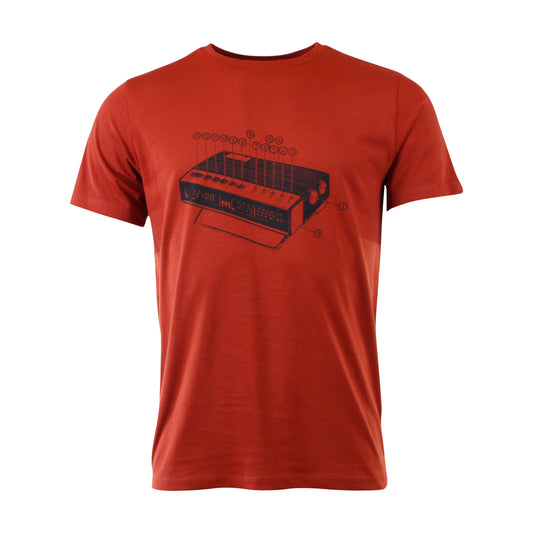 Munoman T-SHIRT ARNE  CLOCKRADIO CINNABAR