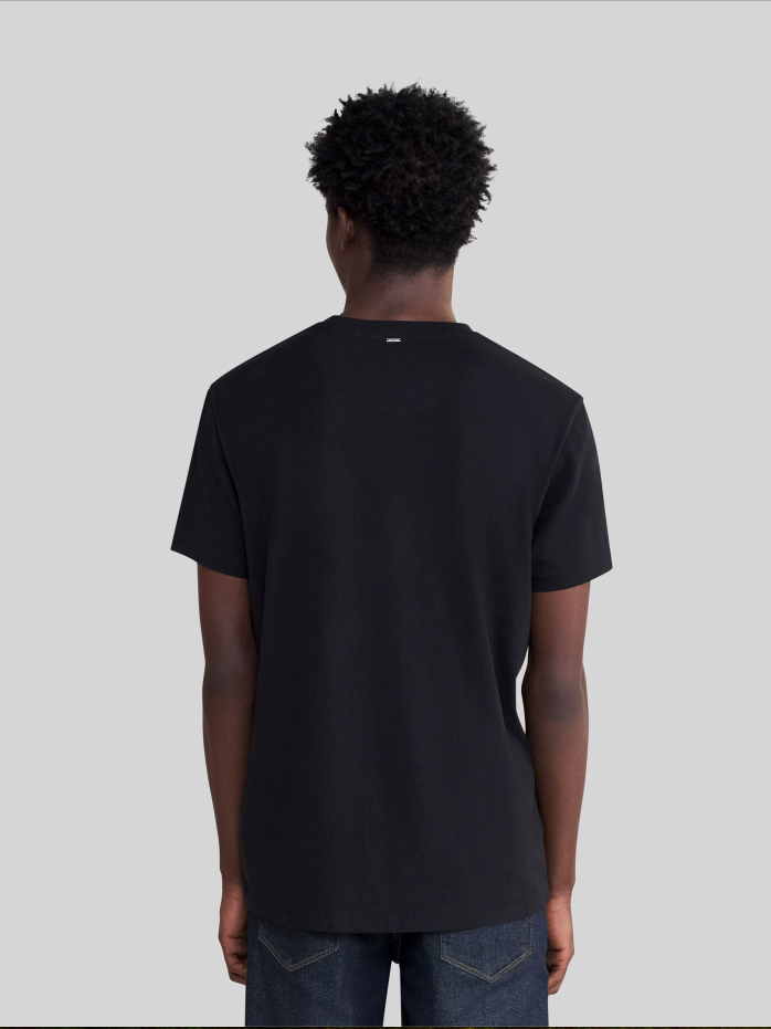 IKKS MY 10353 kleur 02 Zwart Arty Rock Opdruk Geborduurd t-shirt
