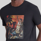 IKKS MY 10353 kleur 02 Zwart Arty Rock Opdruk Geborduurd t-shirt