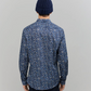 IKKS MZ 1263 HERENHEMD SLIM INDIGO LIBERTY IVY STOF kleur 46