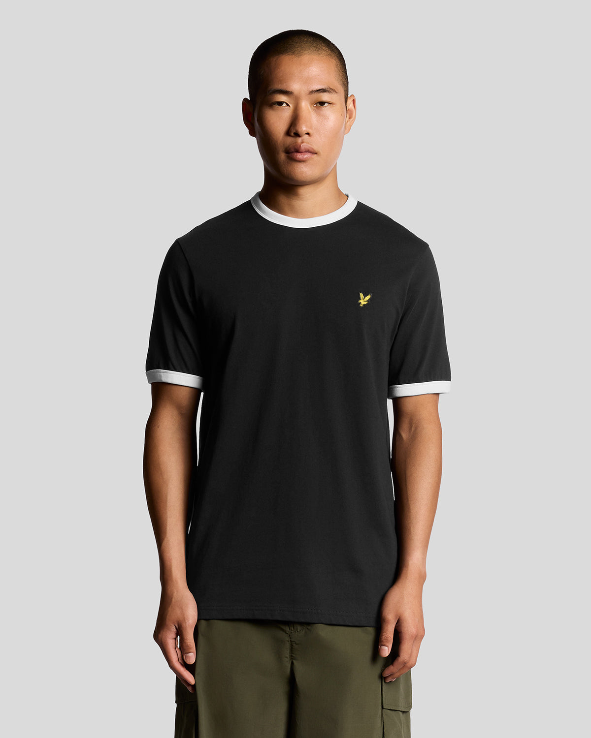 Lyle & Scott tshirt contrast TS 2201 V kleur W189 zwart