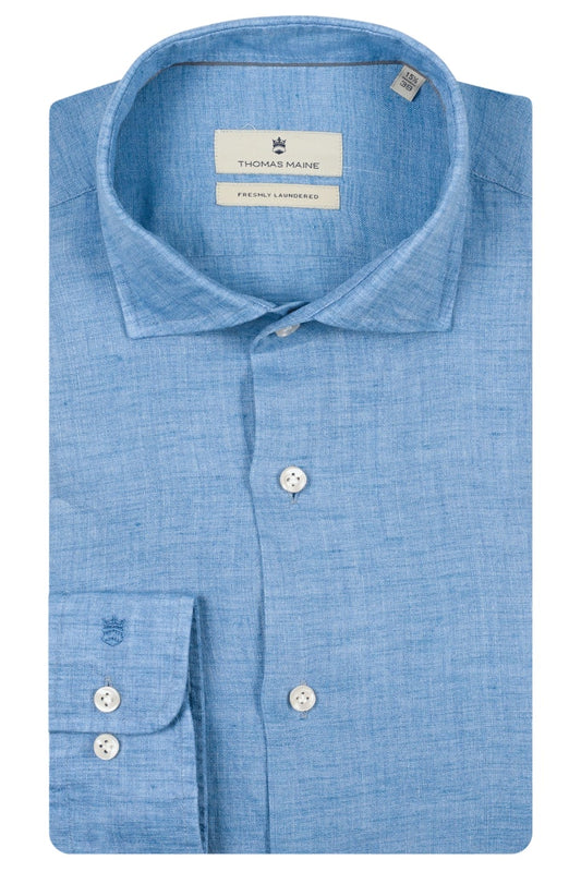 Thomas Maine hemd 617757 kleur 63 jeans blue