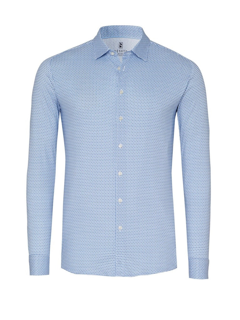 Desoto hemd Casual Kent 92028-3 kleur 516 blue cubes