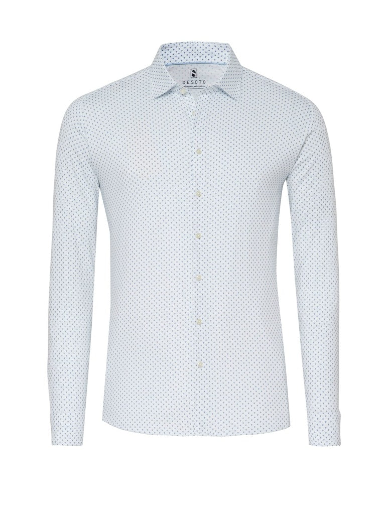Desoto hemd Casual Kent 92028-3 kleur 511 white blue dots