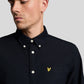 Lyle & Scott Plain Oxford Shirt LW 2112 kleur Dark Navy