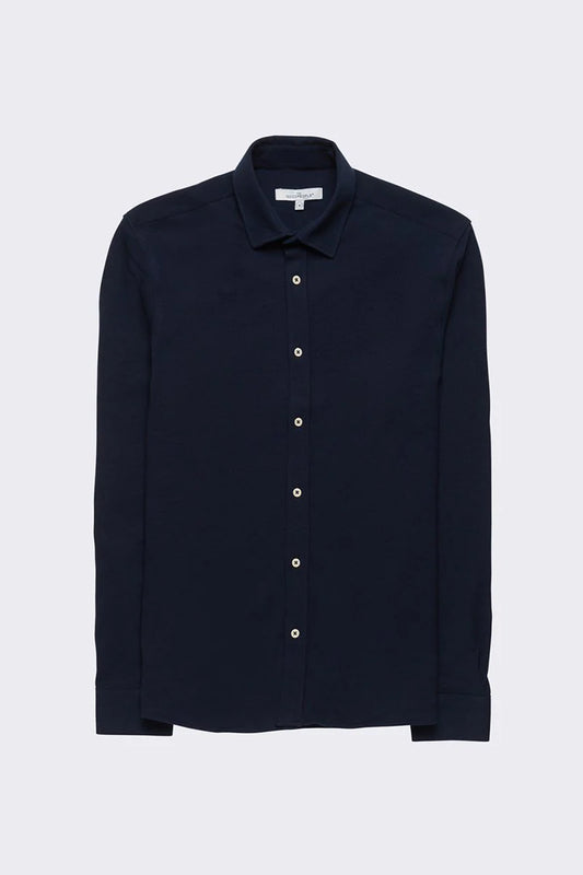 The Goodpeople STRONG JERSEY PIQUE SHIRT hemd 9000202-7809 Navy